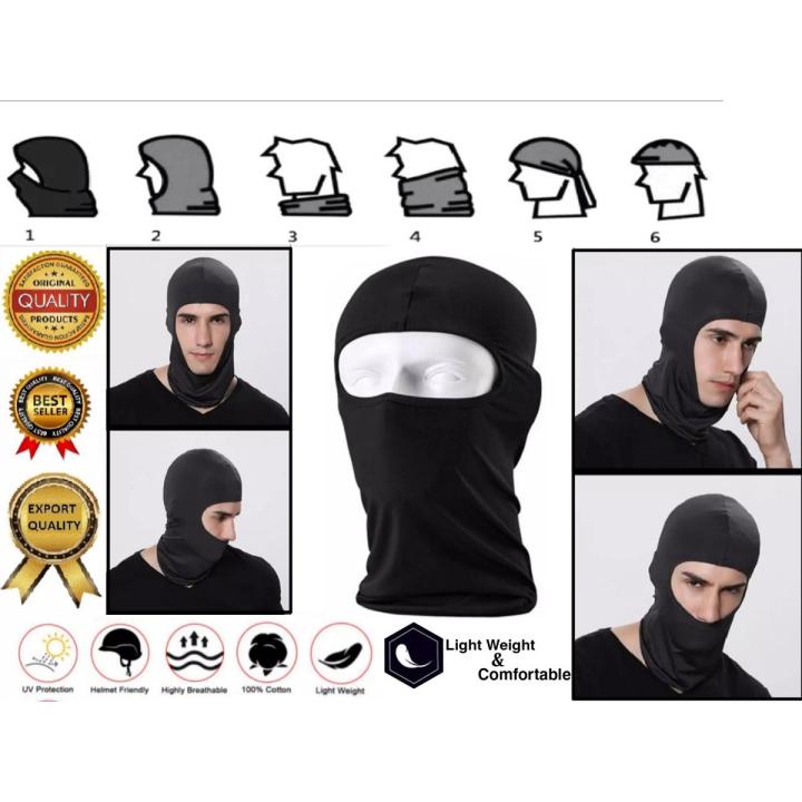 Full Face Ninja Mask For Bikers|UV Protection|Mask For Cycling|Sun Protection Mask|Dust Protection Mask|Cold and Wind Mask|One Size Fits All