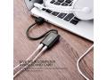 USB Audio Adapter External Stereo Sound Card With 3.5mm Headphone And Microphone Jack For  PC, Laptops, Desktops,  (Black). 