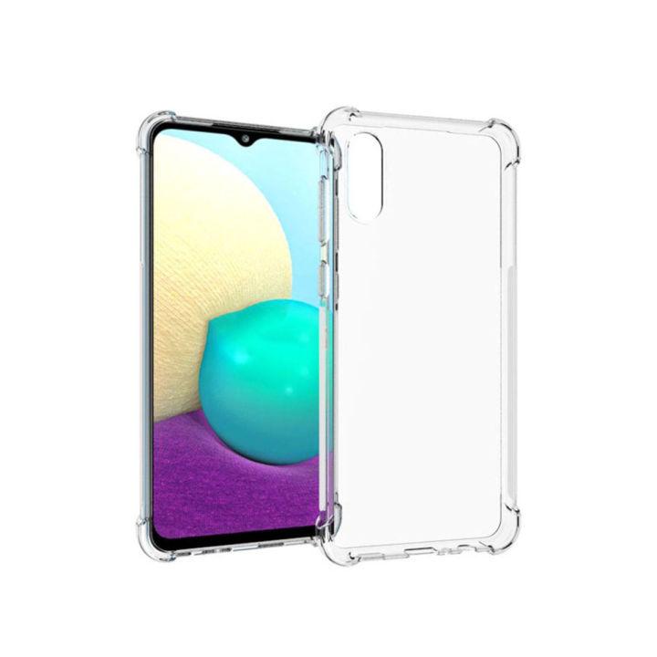 Samsung Galaxy A02 Transparent Silicon TPU Case, Protective Pouch, Protective Mobile Phone Back Cover