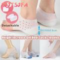 【FOOT SOFA】1 Pair/2pcs Women Men 2-5.5cm Invisible Height Increase Socks Concealed Footbed Enhancer Heel Silicone Pads Insoles Foot Massage Shoes Accessories. 