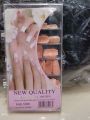 False Nails, 100pcs Light Pink Artificial Nails, Peach Color Nails, Milky Square Shape. 