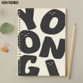 Young - A4 Spiral Notebook with Plastic Sheet. 