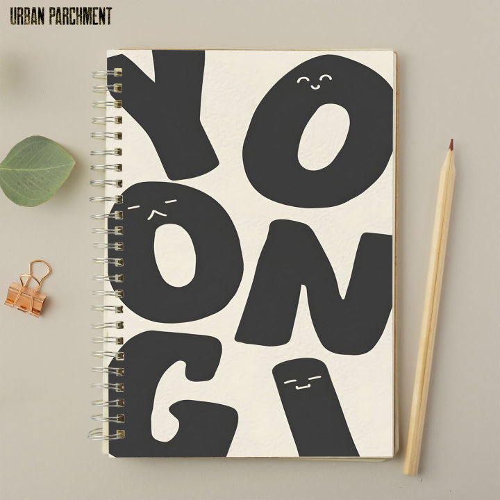 Young - A4 Spiral Notebook with Plastic Sheet