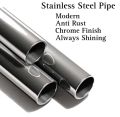 Curtain Rod/Pipe With 2 Adjustable Brackets Stainless Steel High Quality. 