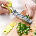 5-Layer Multifunctional Vegetable & Fruit Cutter Kitchen Scissor. 