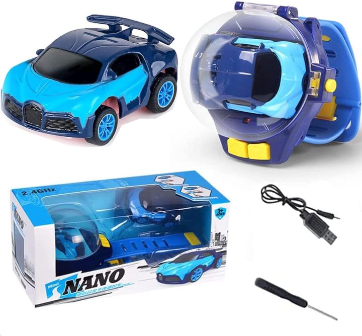 Mini Remote Control Car Watch Toys, 2.4 GHz Detachable Watch Car Toys, Cute Wrist Racing Car Watch, Cartoon RC Small Car