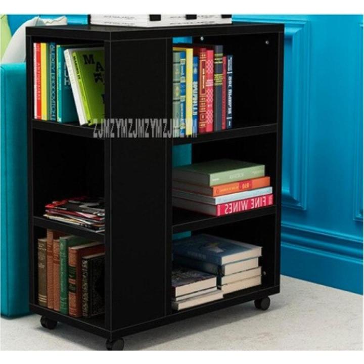 Simple Creative Small Children's Bookshelf With Wheel Easy To Move Bedroom Living Room Corner Kids Book Shelf Storage Cabinet