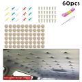 60PCS Car Roof Canopy Repair Rivet Kit Car Roof Clip Retainer Car Roof Clip Repair Kit for Car Roof Ceiling Clip Beige. 