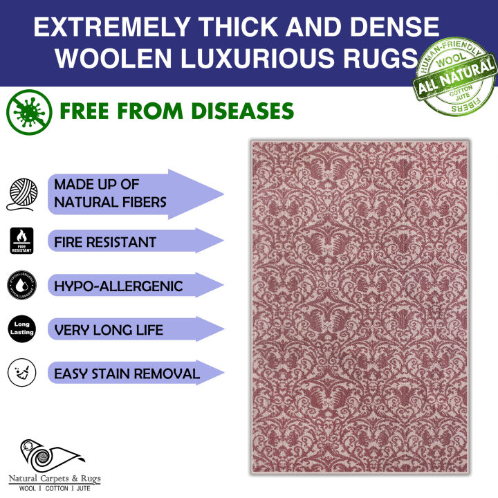 Natural Woolen Carpets and  Rugs made of pure Wool Dimensions 99 cm x 152 cm