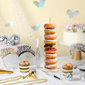 High-quality Bagel Stand Wooden Donut Stand Holder for Dessert Table Party Wedding Birthday Sturdy Bagel Display Tower with Quick Assembly Dessert Display Rack. 