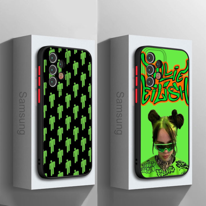 alaxy Singer Billie-Eilish For Samsung GA15 A05 A54 A34 A24 A73 A53 A23 A52 A71 A51 Matte Translucent Hard Phone Case