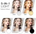 5-in-1 Light Reflector Photography Diffuser Collapsible Portable for Studio and Outdoor Lighting Gold Silver White Black Translucent Size 110cm. 