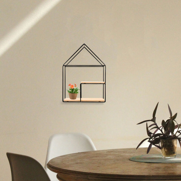 Decorative%20Items%20Iron%20House%20Rack%20Triangle%20Art%20Solid%20Wood%20Drawer%20Home%20Decoration%20Items%20for%20room%20&%20Wall%20Black%20-%20Image%204