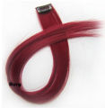 20inch Long Straight Synthetic Clip-In Hair Extension Dark Red. 