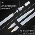 5Pcs Empty Refill Paint Markers Blank Refillable Paint Pens Empty Refillable Marker for Painting Transparent Pen Tube. 