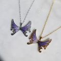 Winx the Club Butterfly Pendant Design New Fashion Pop Colorful Butterfly Pendant Romantic Beautiful Necklace Jewelry. 
