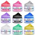 Colorful hair paste, disposable hair dye, 9-color hair wax, temporary hair dyeing and styling, versatile and cool hair colors. 