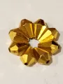 Golden Cut Drops Plastic Beads. 225 pcs/3 Strings Beads, For DIY Jewelry Making, Jewelry, Dress Accessories, Crafts, and Home Décor. 