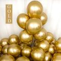 10 Golden Metallic Balloons Pack - Golden Chrome Balloons with Other Chrome Colors For Party Decoration. 