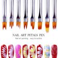 16Pcs Color Paint Pen Set Pink Petal Pen Brush Short Brush. 