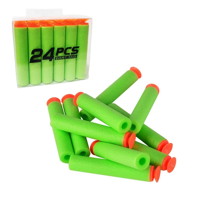 Nerf – Soft Bullet Stick-On Darts 24 Pcs – Green