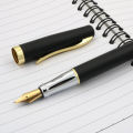Classic Duke 209 Fountain Pen Golden Matte Black 1.0MM Bent Fude Nib Ink Business Stationary. 