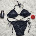 Buy 1 Get 1 Free - Satin Silk Bikini Panties And Bra Set - Multicolor. 
