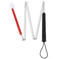 Aluminum Folding Cane 4-Sec Folding Cane with Rolling Tip for Blind Walking Stick. 