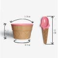 4 Pcs Kids Ice Cream Bowl Spoon Cup Children Plastic Bowl. 