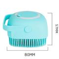 Pet Grooming Brush Bath Brush with Shampoo Container for Dog Cat Bathing Grooming Pet Scrubber Soft Rubber Silicone Massage Brushes Comb Bathing Tool. 
