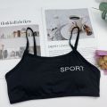Teen Girls Cotton Padded Sports Bra (Age 8–15) | Soft, Breathable, Wire-Free Vest Top | School, Sports & Daily Wear. 