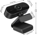 Webcam with Microphone and Tripöd for PC, Desktop, Laptop, Plug and Play USB Web Camera with Privacy Cover, 1080P Full HD Webcam for Conference, Studying, Zoom, Skype, Compatible Windows, Mác Android & More.. 