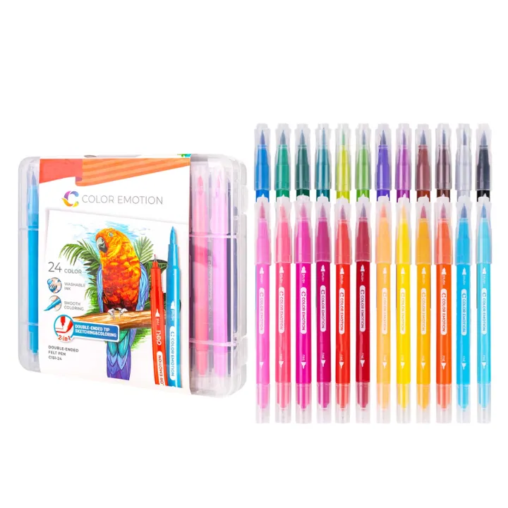 Deli%20Colors%20Double%20Ended%20Marker%20Felt%20Pen_%20Brush%20/%20Micron%20Tip%20Markers%20(12%20-%2024%20Pack)%20-%20Image%204