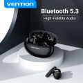 Vention Elf E01 Bluetooth 5.3 Earphone Wireless Earbuds Headset Smart Noise Canceling Sport Gaming Sweatproof Built-In Microphone Touch Control TWS True Wireless Earbuds. 