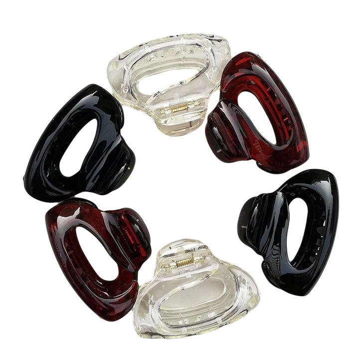 【Thai Hair Accessories】6 Pcs Thai Hair Catchers 2.75 inches - Unbreakable - Made in Thailand