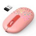 Jelly Comb Wireless Mouse Rechargeable Ergonomic USB Mouse Slim Cordless Mice for Laptop PC Purple Pink Mouse for Computer. 