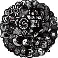 10/30/50PCS Dark Gothic Skull Sticker Aesthetic Kawaii PVC Korean Stationery Decoration Scrapbooking School Supplies for Kids. 