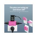Rotatable Socket Converter 2500W One In Three 180 Degree Extension Plug US Multi Plug Mini Slim Wireless Outlet Adapter. 