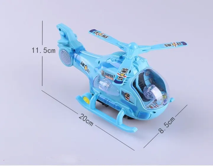 Electric Fighter Helicopter – Flashing Wing Rotation Helicopter Toy for ...