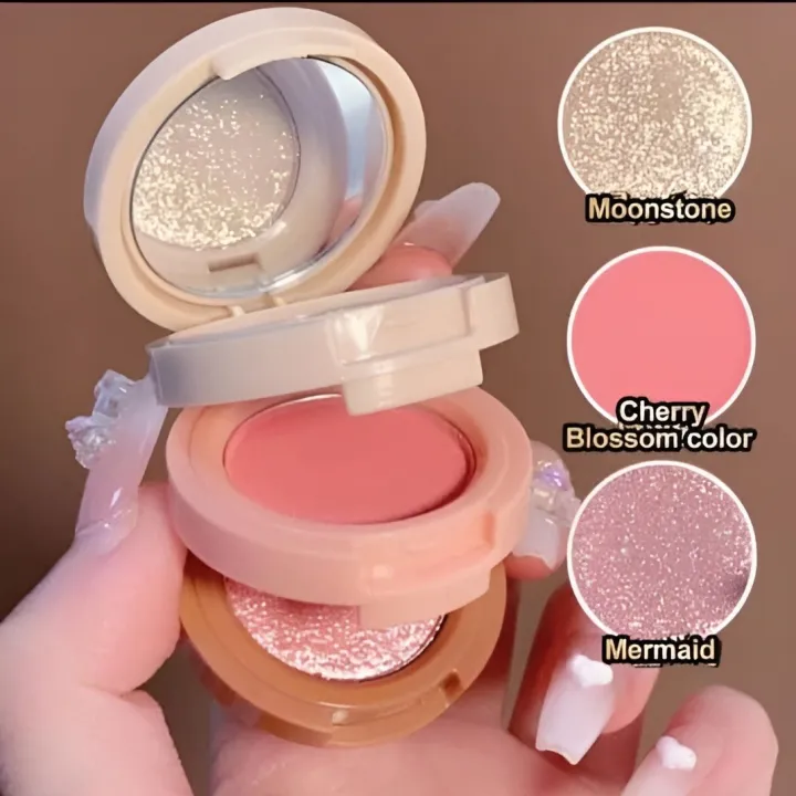 Magic%20Element%20New%203%20In%201%20Matte%20Highlighter%20Blush%20Palette%20Pearly%20Blush%20Shiny%20Eyeshadow%20Multifunctional%20Face%20Makeup%20Palette%20Female%20-%20Image%202