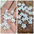 100 Pcs Acrylic Flower Caps off White Color Pearl flowers beads With Holes 10 mm. 