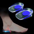 Silicon Gel Heel Pad - 1 Pair Soft Silicone Shoe Foot Heel Cushion Half Insole Pads Care - Silicon Heel pad Cup - Slip Gel Soft Sport Foot Insole Pad Shoe Inserts Pain Relief. 