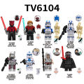 New ingle ale tar War Figure Building Block Darth Maul Obi-Wan Rey Kylo Ren Clone Trooper Minifigure Children Toy TV6104. 
