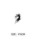 Funny funny doll face bat pattern Heat Transfer PVC Patch On Clothes Applique Decor Stickers Printed Decoration DIY Appliques. 