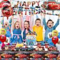 Disney Cars Birthday Party Decorations Lightning Mcqueen Disposable Tableware Banner Balloon Kid Baby Shower Race Party Supplies Hesitate. 