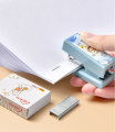 CecyliaXion Cute Cartoon Stapler Set with 400pcs Staples Mini Bear Dinosaur Print Paper Binder Office Binding Tools School. 