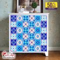 Gifts Art -  Tile Stickers Pack of 6 / 12 / 24 / 48 / 102 Pcs. 12x12 cm Blue Pattern Design Wall Decorative Self Adhesive Tiles Stickers Bathroom Kitchen Sticker Wall Wallpaper Border Decoration. 