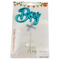 BOY CAKE TOPPER - BABY BOY CAKE TOPPER - CAKE DECORATION CAKE TOPPER. 
