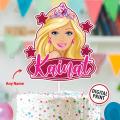 Barbie Doll Theme CUSTOMIZED Digital Cake Toppers for Birthday Party Celebration & Decoration. 