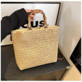Straw Handbag Casual Multicolor Woven Tote Bag Retro Striped Shoulder Bag for Beach Holiday Commute Women. 